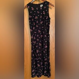 Anne Klein Black Sleeveless Dress with Pink Accents